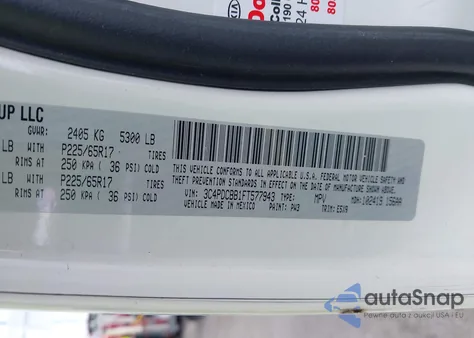 2015 Dodge Journey Sxt из США, поврежденный, VIN 3C4PDCBB1FT577943